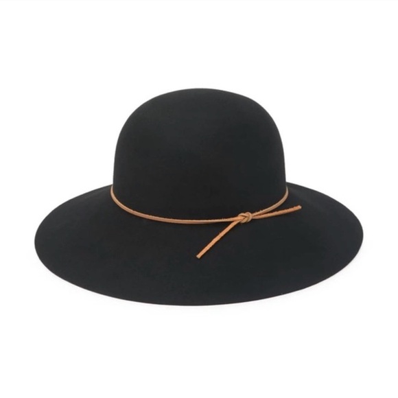 NWT Phenix 100% Wool Black Wide-Brim Hat